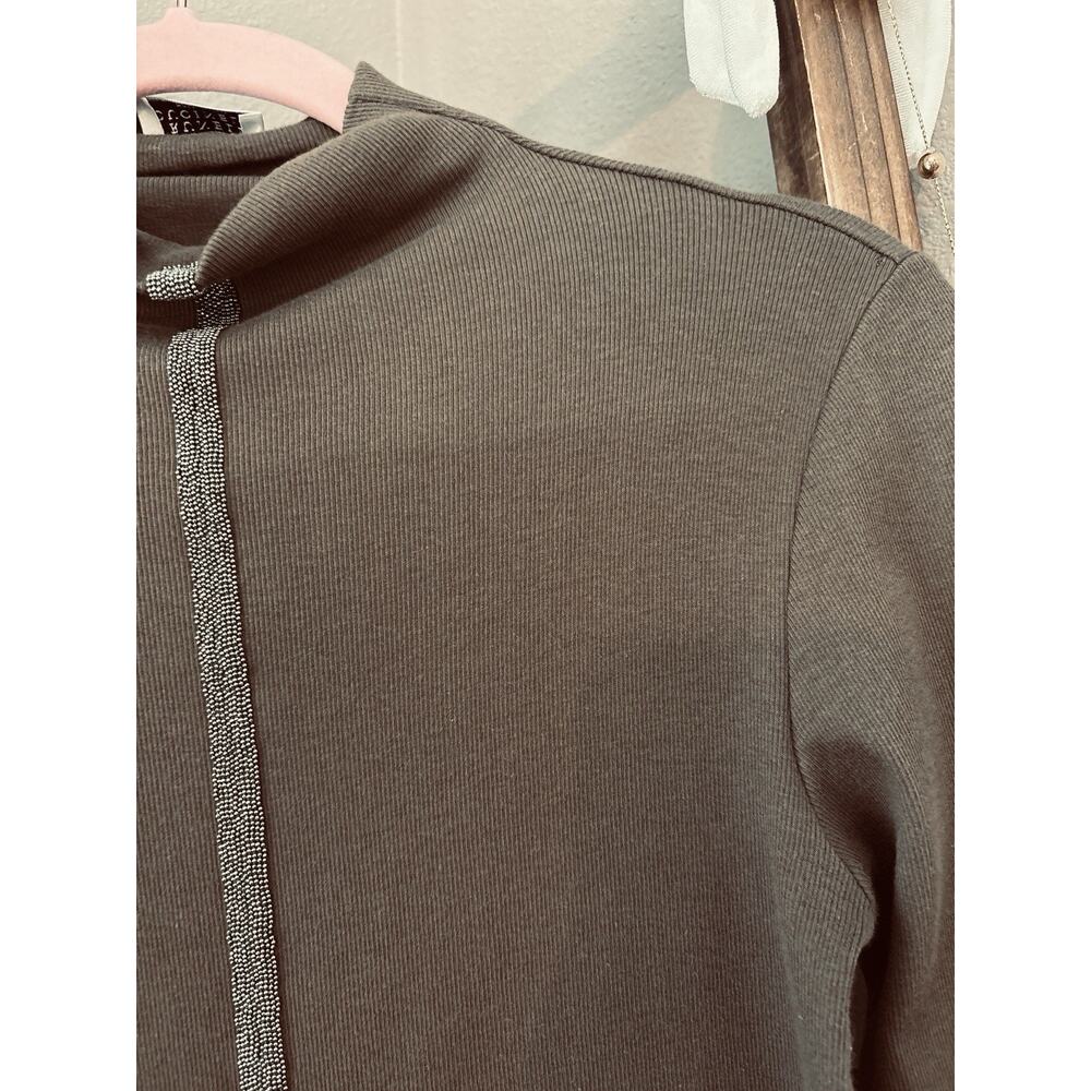 Brunello Cucinelli Long Sleeve Top Size M EUC Made in Italy Old Money - Picture 3 of 9